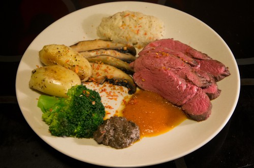 Jakten på min “perfekte biffmiddag”: Elg biff  sous vide med umami