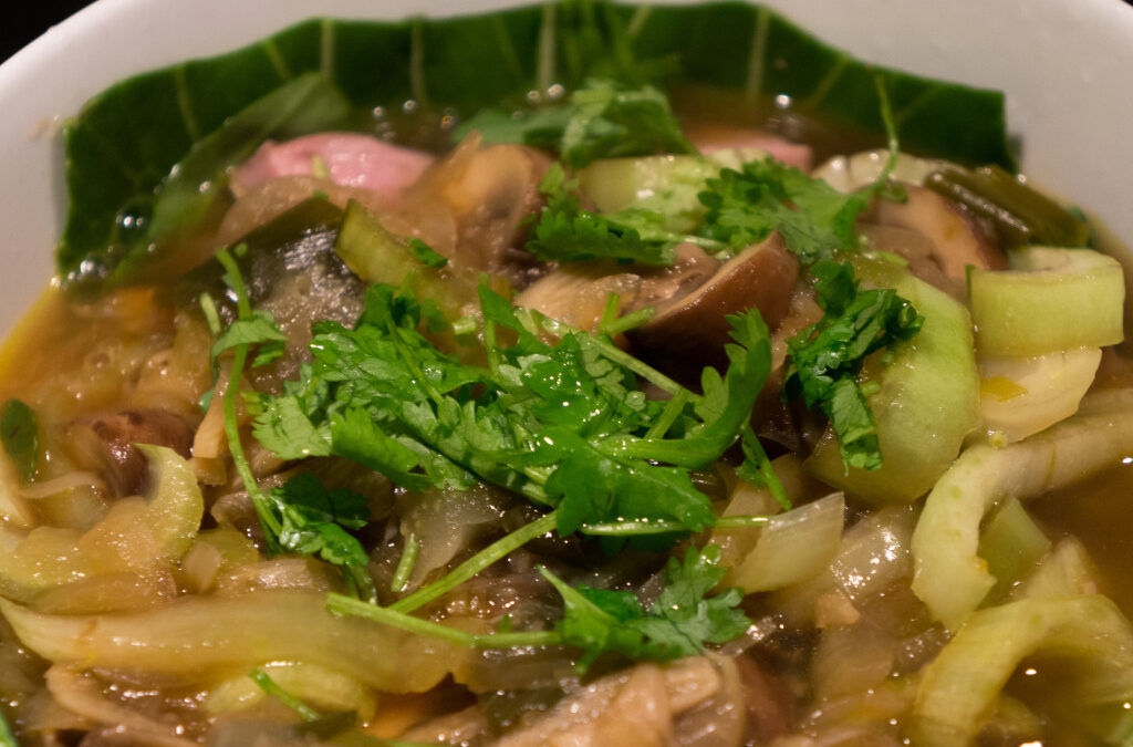 Vietnamesisk svinesuppe med nudler